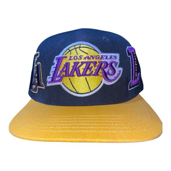 Pro Standard Black Yellow NBA Los Angeles Lakers Varsity Champions Snapback Cap - Picture 1 of 7